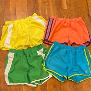 Adidas Women's Running Shorts - Yellow, Orange, Green, Blue